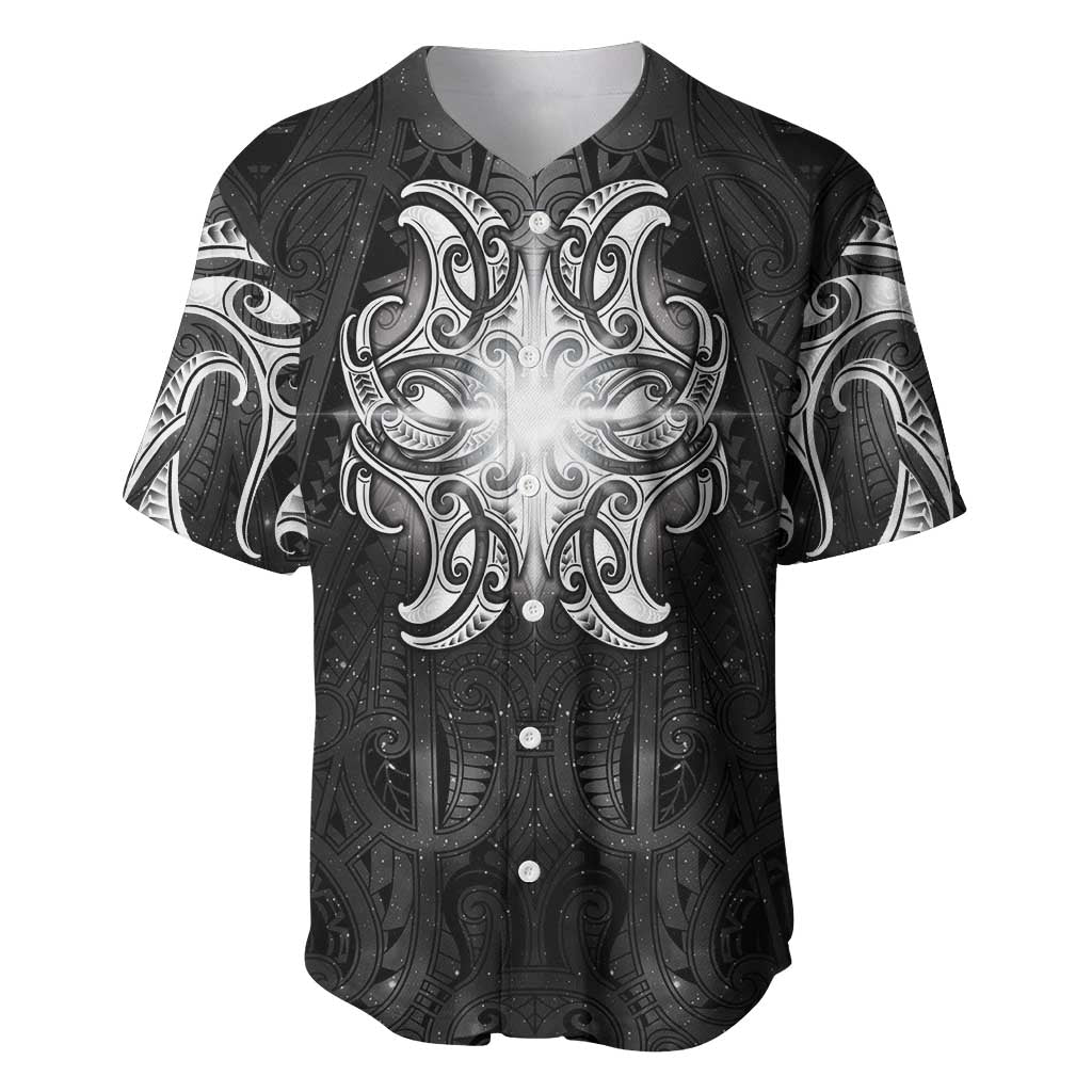 New Zealand Matariki Baseball Jersey Maori Moko Black Galaxy