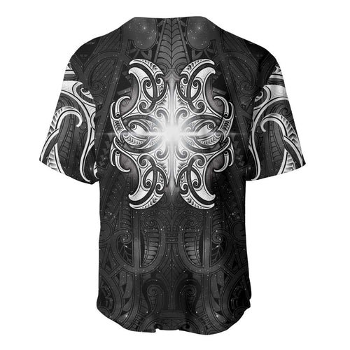 New Zealand Matariki Baseball Jersey Maori Moko Black Galaxy