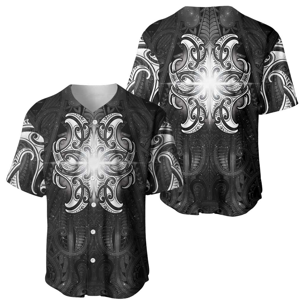 New Zealand Matariki Baseball Jersey Maori Moko Black Galaxy