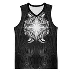 New Zealand Matariki Basketball Jersey Maori Moko Black Galaxy