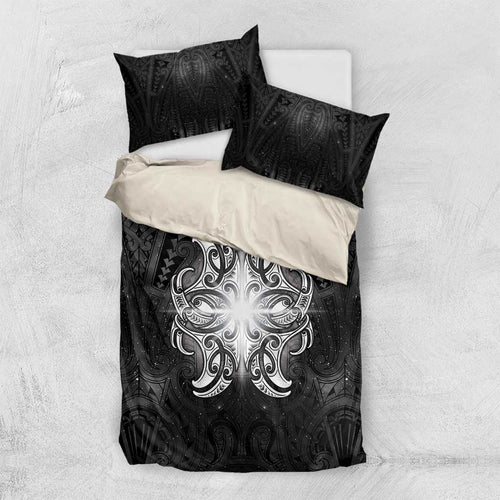 New Zealand Matariki Bedding Set Maori Moko Black Galaxy