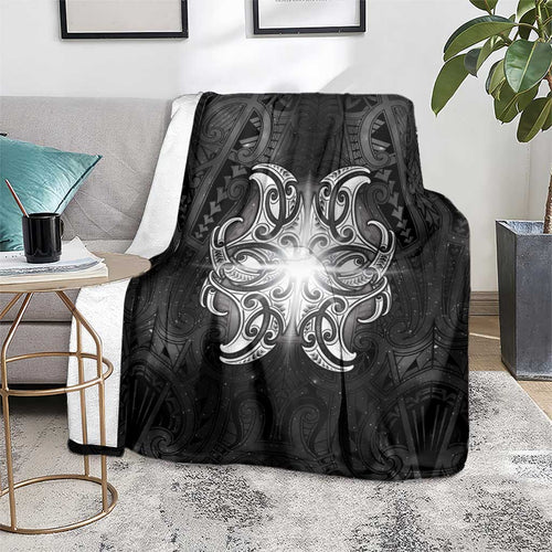 New Zealand Matariki Blanket Maori Moko Black Galaxy