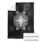 New Zealand Matariki Blanket Maori Moko Black Galaxy