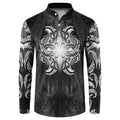 New Zealand Matariki Button Sweatshirt Maori Moko Black Galaxy