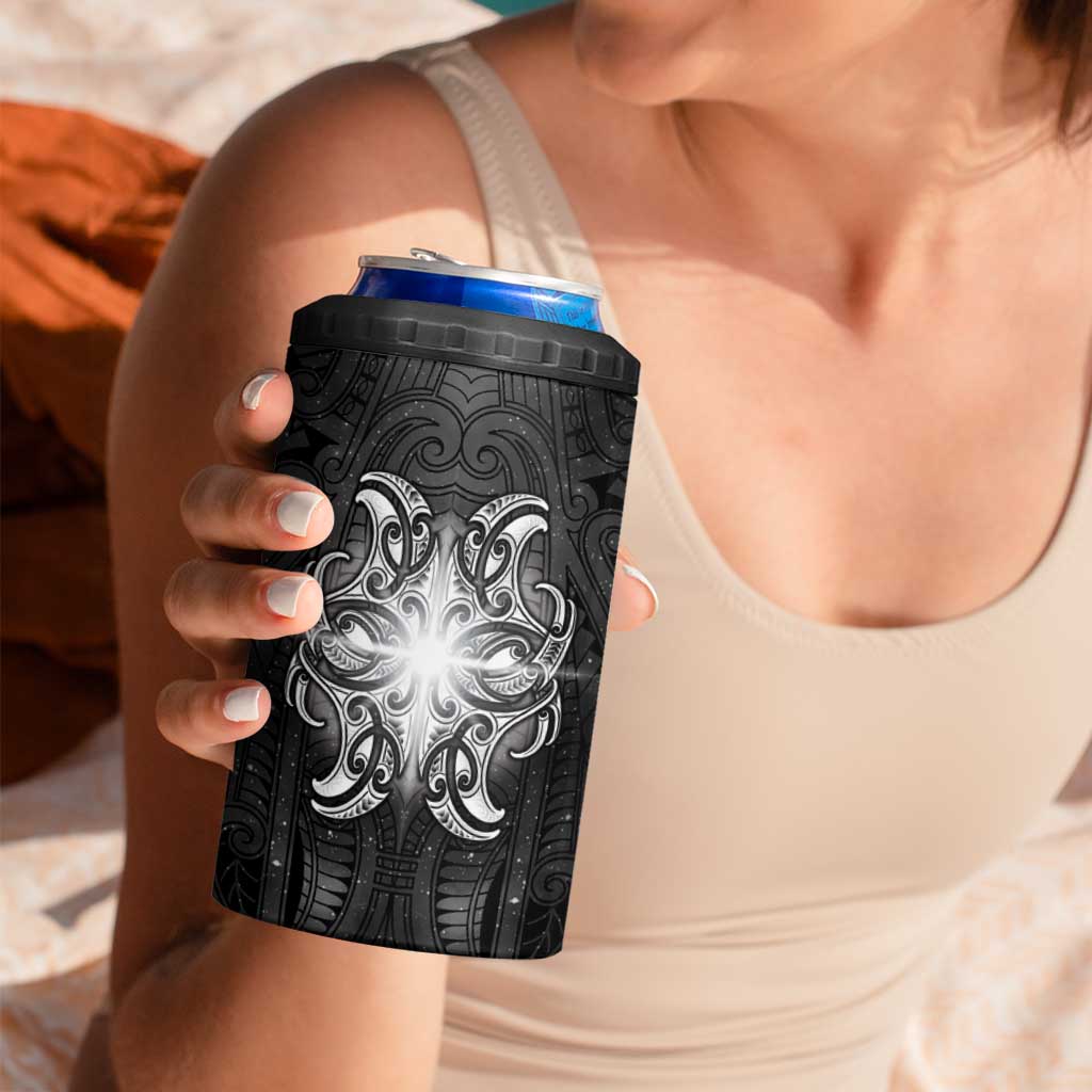 New Zealand Matariki 4 in 1 Can Cooler Tumbler Maori Moko Black Galaxy