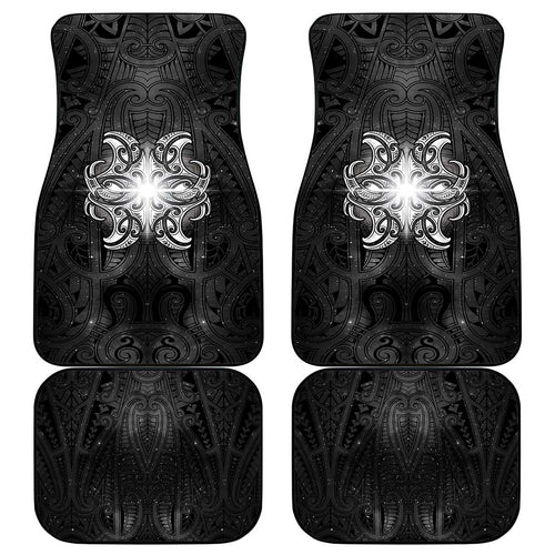 New Zealand Matariki Car Mats Maori Moko Black Galaxy