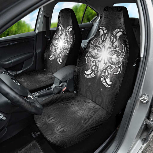 New Zealand Matariki Car Seat Cover Maori Moko Black Galaxy