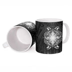 New Zealand Matariki Ceramic Mug Maori Moko Black Galaxy