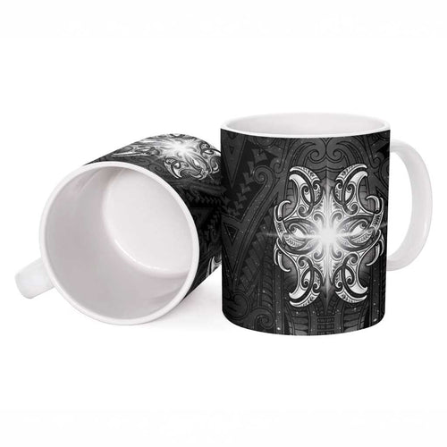 New Zealand Matariki Ceramic Mug Maori Moko Black Galaxy