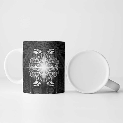 New Zealand Matariki Ceramic Mug Maori Moko Black Galaxy