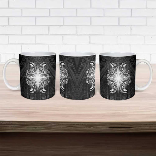 New Zealand Matariki Ceramic Mug Maori Moko Black Galaxy