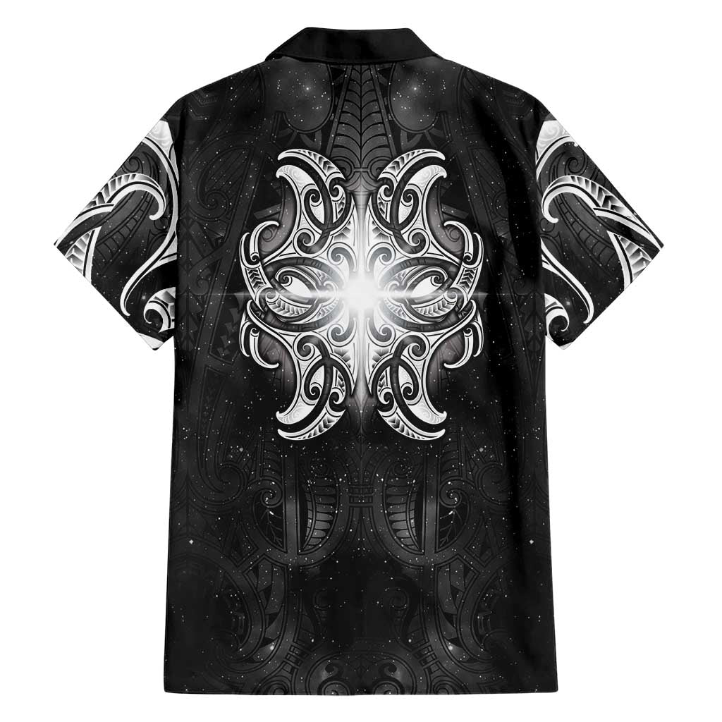 New Zealand Matariki Family Matching Mermaid Dress and Hawaiian Shirt Maori Moko Black Galaxy
