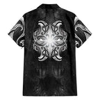 New Zealand Matariki Family Matching Mermaid Dress and Hawaiian Shirt Maori Moko Black Galaxy