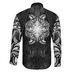 New Zealand Matariki Family Matching Mermaid Dress and Hawaiian Shirt Maori Moko Black Galaxy
