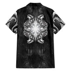 New Zealand Matariki Family Matching Summer Maxi Dress and Hawaiian Shirt Maori Moko Black Galaxy