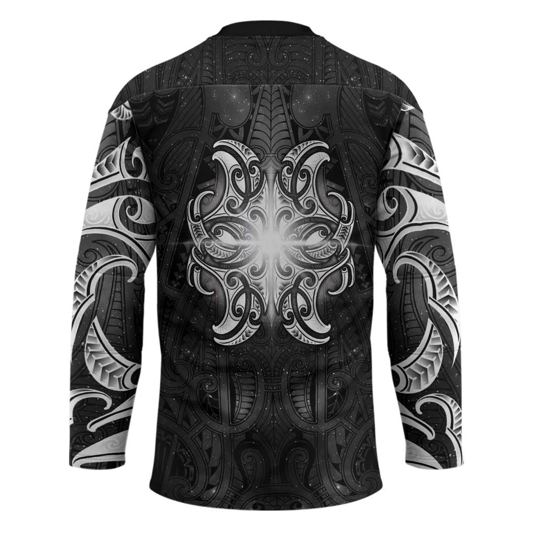 New Zealand Matariki Hockey Jersey Maori Moko Black Galaxy