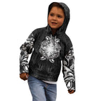 New Zealand Matariki Kid Hoodie Maori Moko Black Galaxy