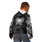 New Zealand Matariki Kid Hoodie Maori Moko Black Galaxy