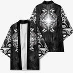 New Zealand Matariki Kimono Maori Moko Black Galaxy