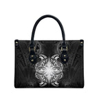 New Zealand Matariki Leather Bag Maori Moko Black Galaxy