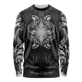 New Zealand Matariki Long Sleeve Shirt Maori Moko Black Galaxy