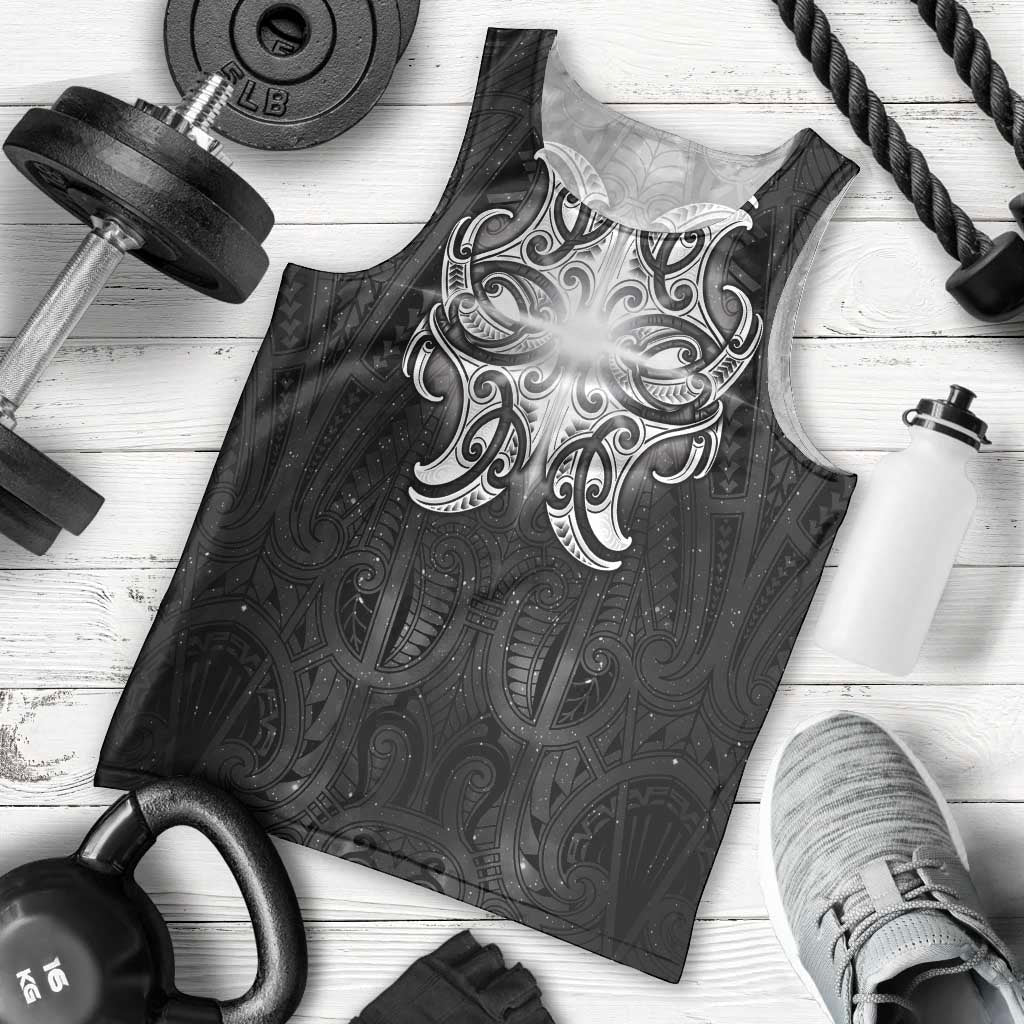 New Zealand Matariki Men Tank Top Maori Moko Black Galaxy