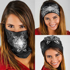 New Zealand Matariki Neck Gaiter Maori Moko Black Galaxy