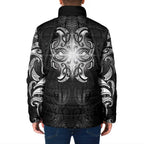 New Zealand Matariki Padded Jacket Maori Moko Black Galaxy