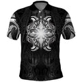 New Zealand Matariki Polo Shirt Maori Moko Black Galaxy