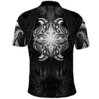 New Zealand Matariki Polo Shirt Maori Moko Black Galaxy
