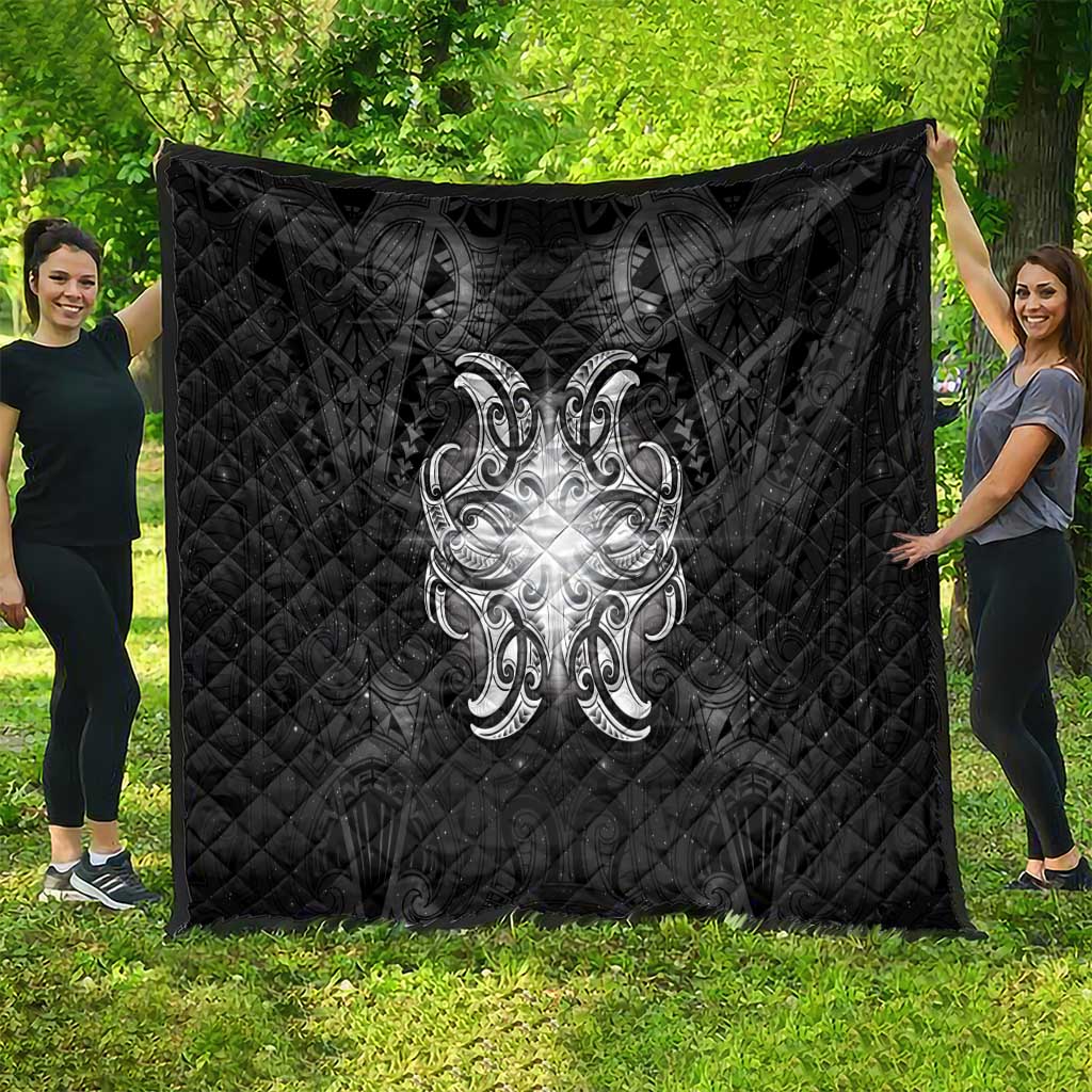 New Zealand Matariki Quilt Maori Moko Black Galaxy