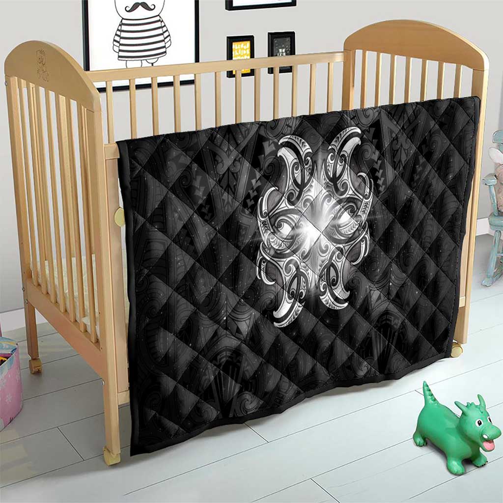 New Zealand Matariki Quilt Maori Moko Black Galaxy