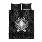 New Zealand Matariki Quilt Bed Set Maori Moko Black Galaxy
