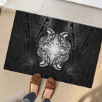 New Zealand Matariki Rubber Doormat Maori Moko Black Galaxy