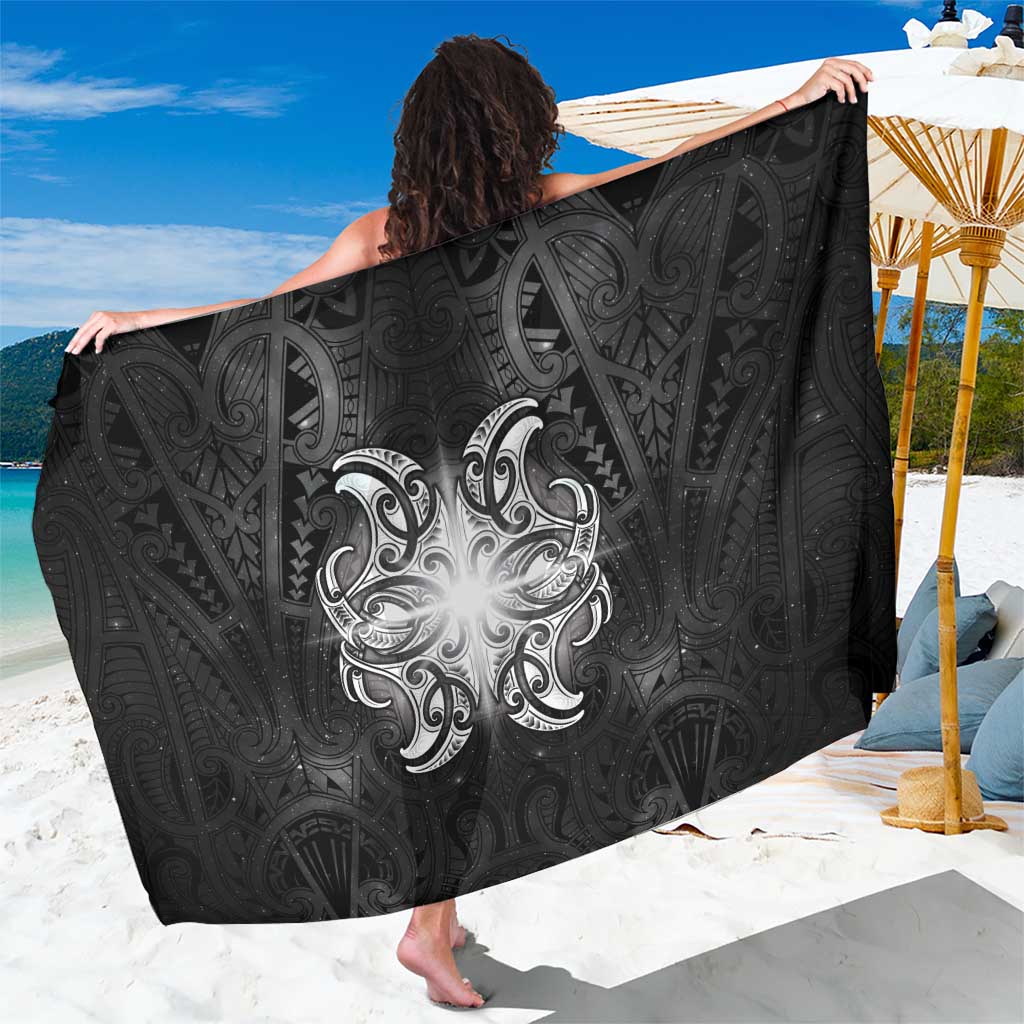 New Zealand Matariki Sarong Maori Moko Black Galaxy