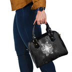 New Zealand Matariki Shoulder Handbag Maori Moko Black Galaxy