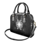 New Zealand Matariki Shoulder Handbag Maori Moko Black Galaxy