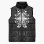 New Zealand Matariki Sleeveless Puffer Jacket Maori Moko Black Galaxy