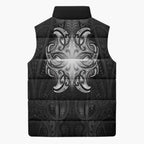 New Zealand Matariki Sleeveless Puffer Jacket Maori Moko Black Galaxy