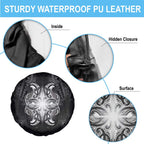 New Zealand Matariki Spare Tire Cover Maori Moko Black Galaxy