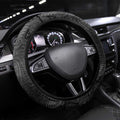 New Zealand Matariki Steering Wheel Cover Maori Moko Black Galaxy
