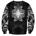 New Zealand Matariki Sweatshirt Maori Moko Black Galaxy