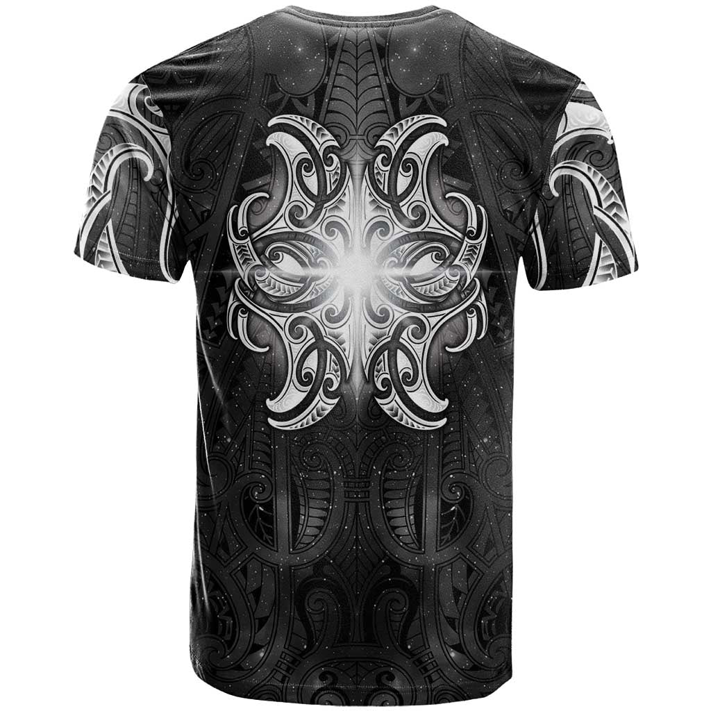 New Zealand Matariki T Shirt Maori Moko Black Galaxy