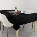 New Zealand Matariki Tablecloth Maori Moko Black Galaxy