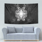 New Zealand Matariki Tapestry Maori Moko Black Galaxy