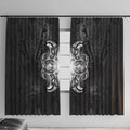 New Zealand Matariki Window Curtain Maori Moko Black Galaxy