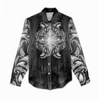 New Zealand Matariki Women Casual Shirt Maori Moko Black Galaxy