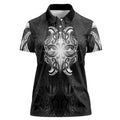 New Zealand Matariki Women Polo Shirt Maori Moko Black Galaxy