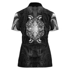 New Zealand Matariki Women Polo Shirt Maori Moko Black Galaxy