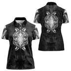 New Zealand Matariki Women Polo Shirt Maori Moko Black Galaxy